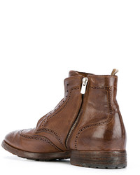 braune Lederstiefel von Officine Creative