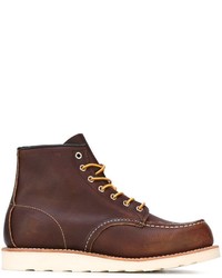 braune Lederstiefel von Red Wing Shoes