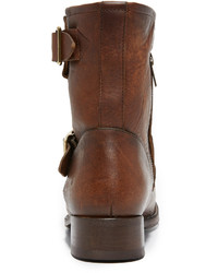 braune Lederstiefel von Frye