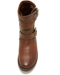 braune Lederstiefel von Frye