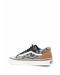 braune niedrige Sneakers mit Leopardenmuster von Vans