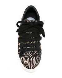 braune niedrige Sneakers mit Leopardenmuster von House of Holland