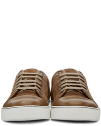 braune niedrige Sneakers von Lanvin