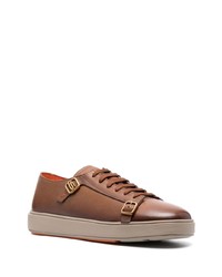 braune niedrige Sneakers von Santoni