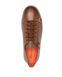 braune niedrige Sneakers von Santoni