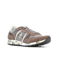 braune niedrige Sneakers von Premiata