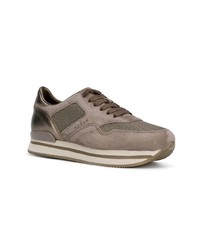 braune niedrige Sneakers von Hogan