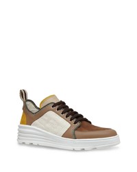 braune niedrige Sneakers von Fendi