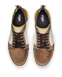 braune niedrige Sneakers von Fendi