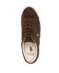 braune niedrige Sneakers von Polo Ralph Lauren