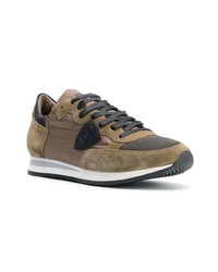 braune niedrige Sneakers von Philippe Model