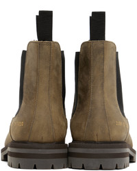 braune Nubuk Chelsea Boots von Common Projects