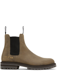 braune Nubuk Chelsea Boots von Common Projects