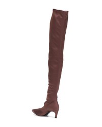 braune Overknee Stiefel aus Leder von Marc Ellis