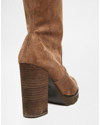 braune Overknee Stiefel von Free People