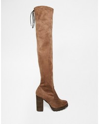 braune Overknee Stiefel von Free People