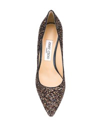 braune Pailletten Pumps von Jimmy Choo