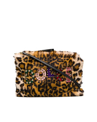 braune Pelz Clutch mit Leopardenmuster von Dolce & Gabbana