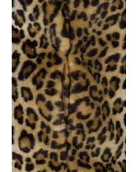 braune Pelzweste mit Leopardenmuster von myMo