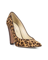 braune Pumps aus Kalbshaar mit Leopardenmuster von Sarah Flint