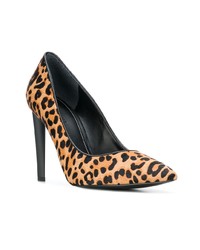 braune Pumps aus Kalbshaar mit Leopardenmuster von Kendall & Kylie