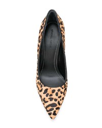 braune Pumps aus Kalbshaar mit Leopardenmuster von Kendall & Kylie