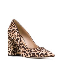 braune Pumps aus Kalbshaar mit Leopardenmuster von Sam Edelman