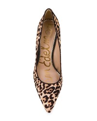 braune Pumps aus Kalbshaar mit Leopardenmuster von Sam Edelman