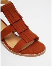 braune Sandaletten von Asos