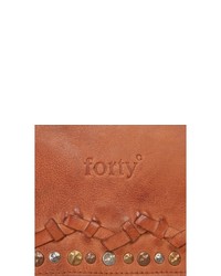braune Satchel-Tasche aus Leder von forty°