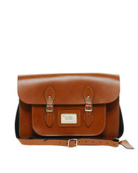 braune Satchel-Tasche aus Leder von Leather Satchel Company