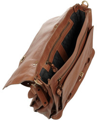 braune Satchel-Tasche aus Leder von Proenza Schouler