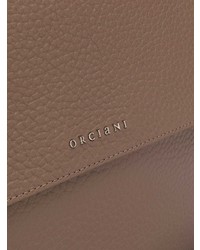 braune Satchel-Tasche aus Leder von Orciani