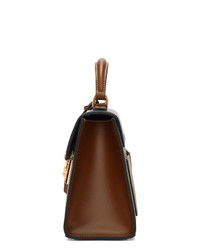 braune Satchel-Tasche aus Segeltuch von Gucci