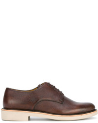 braune Schuhe aus Leder von Giorgio Armani