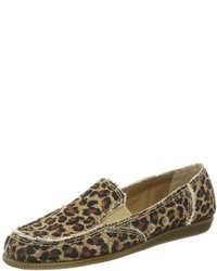 braune Schuhe mit Leopardenmuster