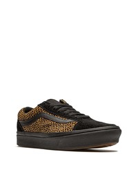 braune Segeltuch niedrige Sneakers mit Leopardenmuster von Vans