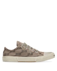 braune Segeltuch niedrige Sneakers von Balenciaga