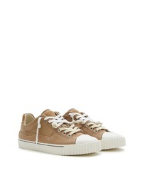 braune Segeltuch niedrige Sneakers von Maison Margiela