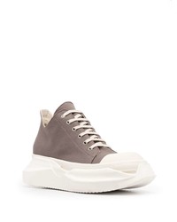 braune Segeltuch niedrige Sneakers von Rick Owens DRKSHDW