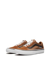 braune Segeltuch niedrige Sneakers von Vans