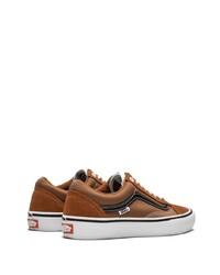 braune Segeltuch niedrige Sneakers von Vans