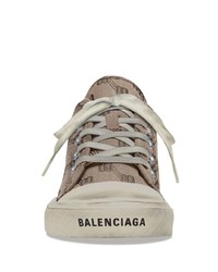 braune Segeltuch niedrige Sneakers von Balenciaga