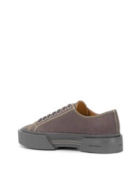 braune Segeltuch niedrige Sneakers von Oamc