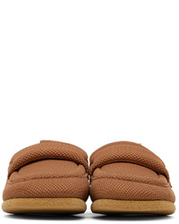 braune Segeltuch Slipper von Dries Van Noten