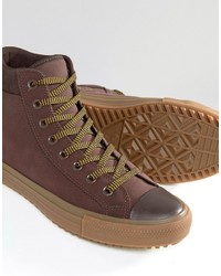 braune Segeltuchstiefel von Converse