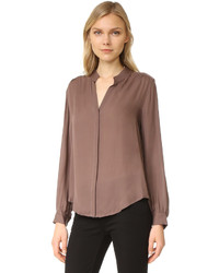 braune Seide Bluse von L'Agence