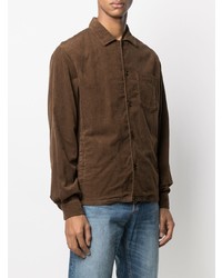 braune Shirtjacke aus Cord von Aspesi