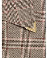 braune Shirtjacke mit Schottenmuster von Gucci