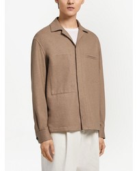 braune Shirtjacke von Zegna